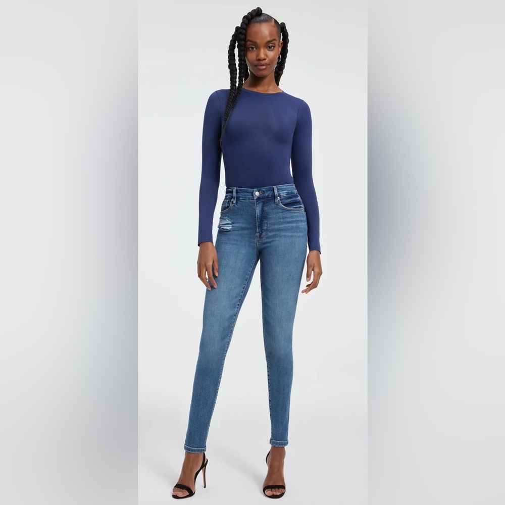 Good American Good Waist Skinny Jeans Size 4/27 Barely Worn!